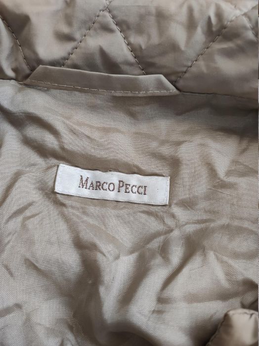 Marco pecci pikowana kurtka jesienna beżowa 40