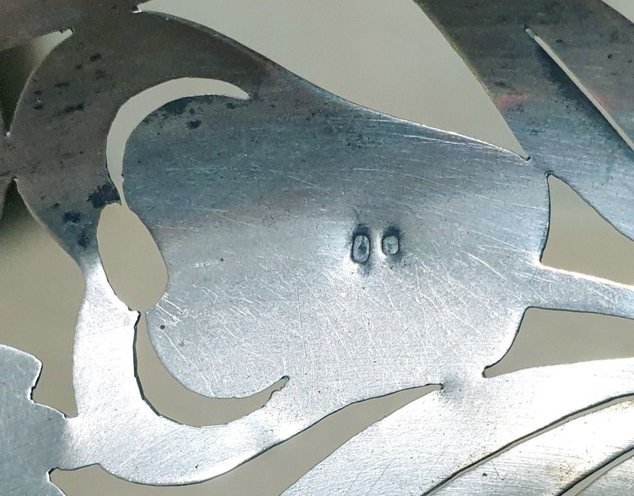 Linda cesta em prata portuguesa vazada