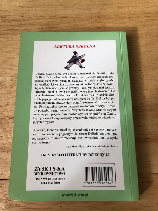 Hugh Lofting „Doktor Dolittle i jego zwierzęta”