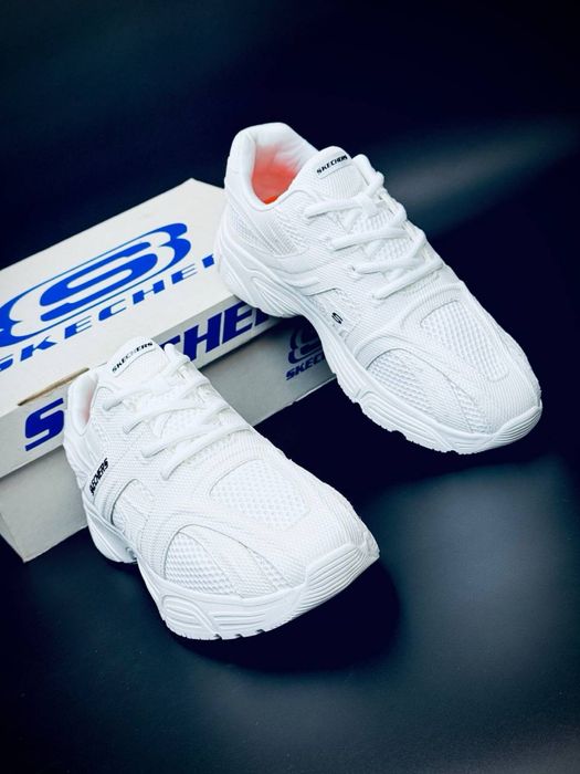 Skechers  мужские кожаные/летняя новинка Скетчерс/sketchers кросовки мужские белые Новинка Лето 2026 кросівки Скетчерс чоловічі білі літні красовки