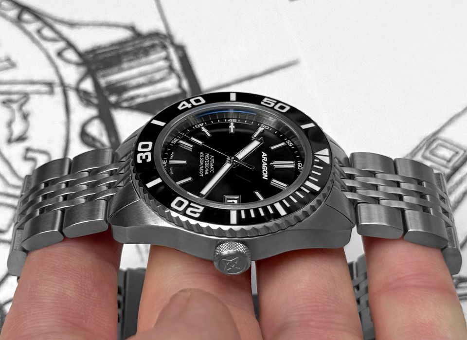Годинник механічний Aragon Divemaster EVO 40 mm. Ceramic Sapphire 500 MT.