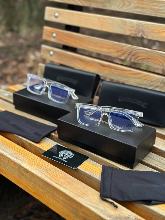 Окуляри Chrome Hearts чорні чоловічі прозорі очки Хром Хартс мужские