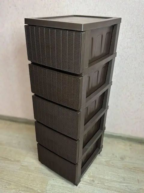 Комод ротанг пластиковый тумба Пластиковий комод ящик 4 яруси