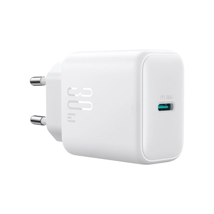 Ładowarka Joyroom JR-TCF24 sieciowa USB-C PD 30W QC SFC - biała + kabel USB-C 1m
