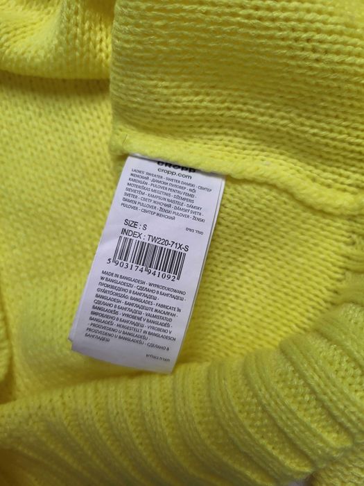 Sweter damski S CROPP żółty