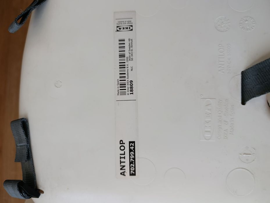 Cadeira bebé IKEA ANTILOP - Cadeira alta com tabuleiro, branco
Ca