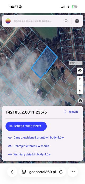 Sprzedam dzialkę leśno-budowlaną 4974 m2