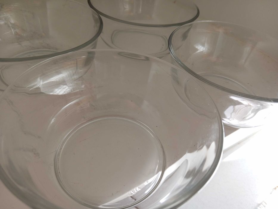 set 5 taças para sobremesa, em vidro