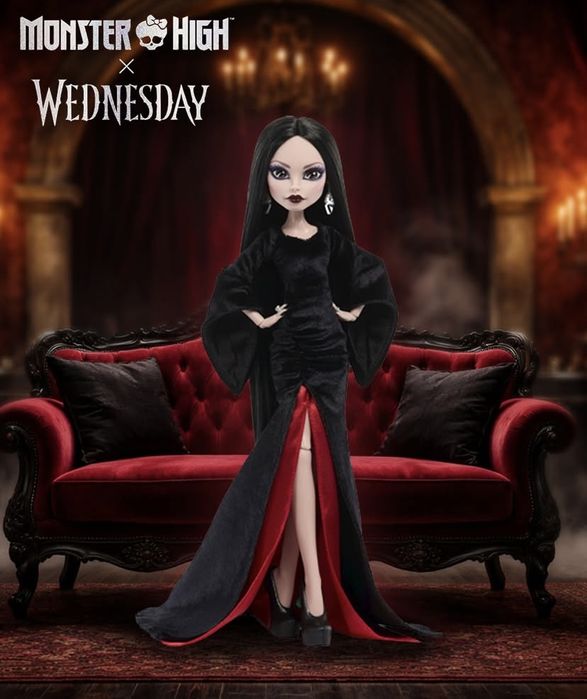 Monster High x Wednesday Doll Morticia Addams мортіша мортиша аддамс
