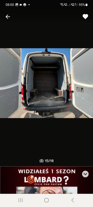 Regaly  zabudowa Bus VW Crafter Sprinter blaszak