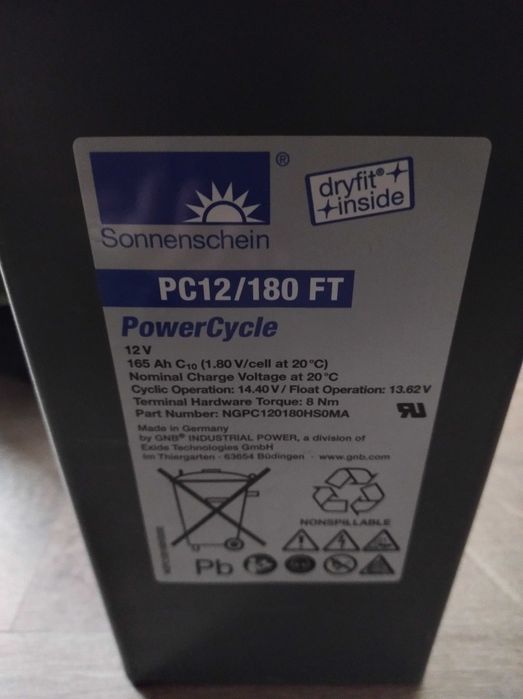 АКБ Sonnenschein PowerCycle (модель PC12/180 FT)