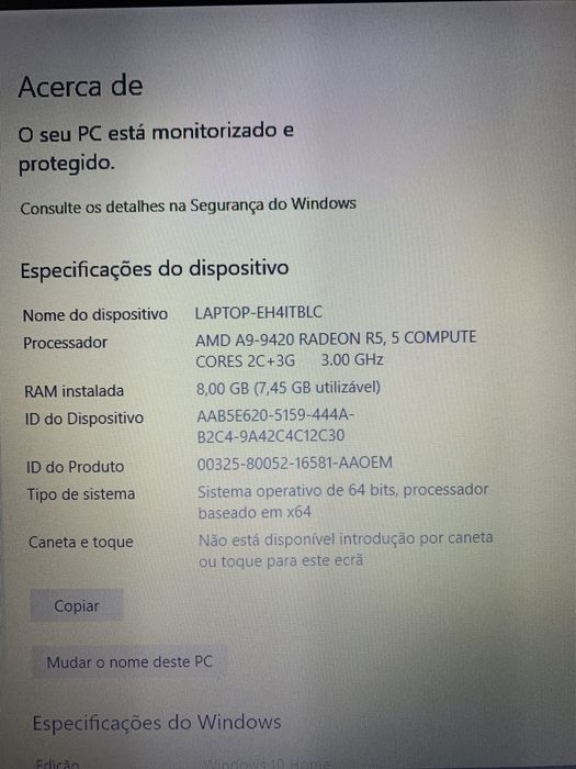 Portátil Asus 8GB RAM, 1TB capacidade