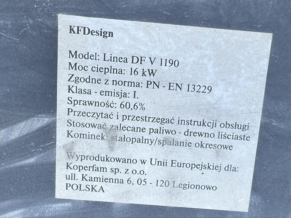 Wkład kominkowy kominek KFDesign Linea