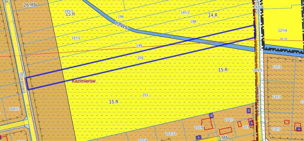 Działka budowlana + rolna, Kazimierów, Gmina Halinów