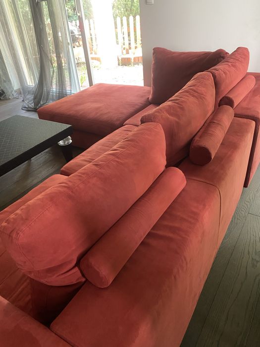 Sofa z podnóżkiem, włoski ALBERTA 288x106cm