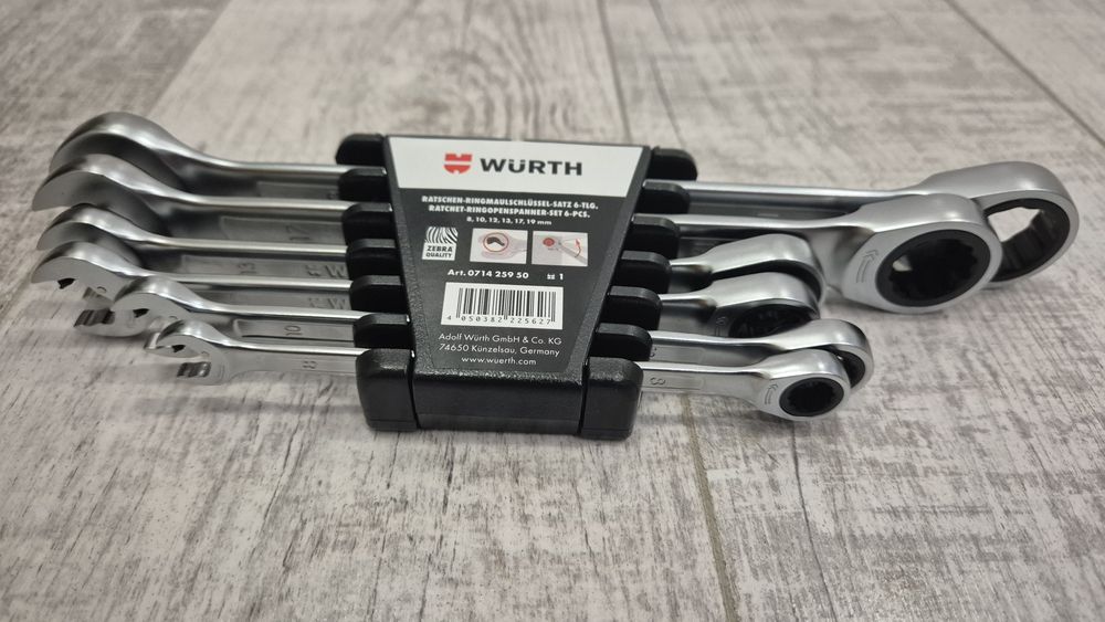 Wurth Zestaw kluczy płasko oczkowy z podwójną grzechotką