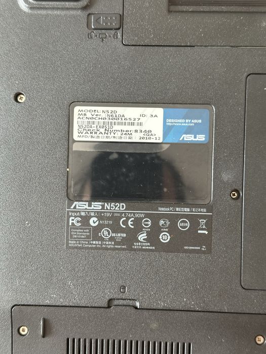 Ноутбук asus N52D