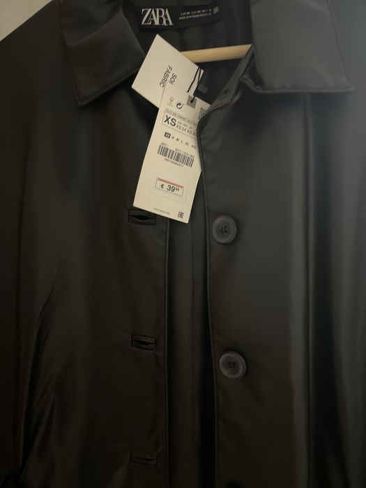 Camisa pele preta zara nova