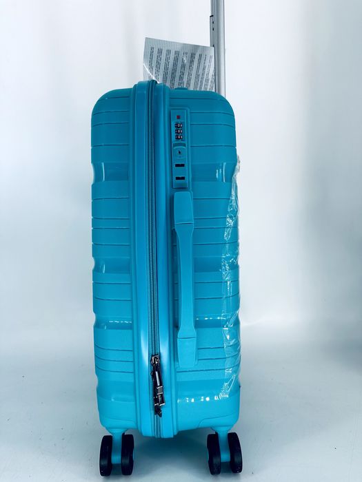 Nowa mocna walizka PP mała kabinowa M turkusowa niebieska