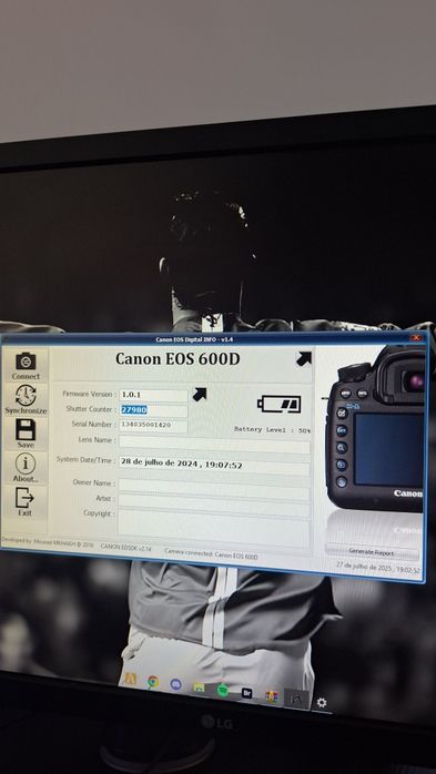 Maquina canon EOS 600D