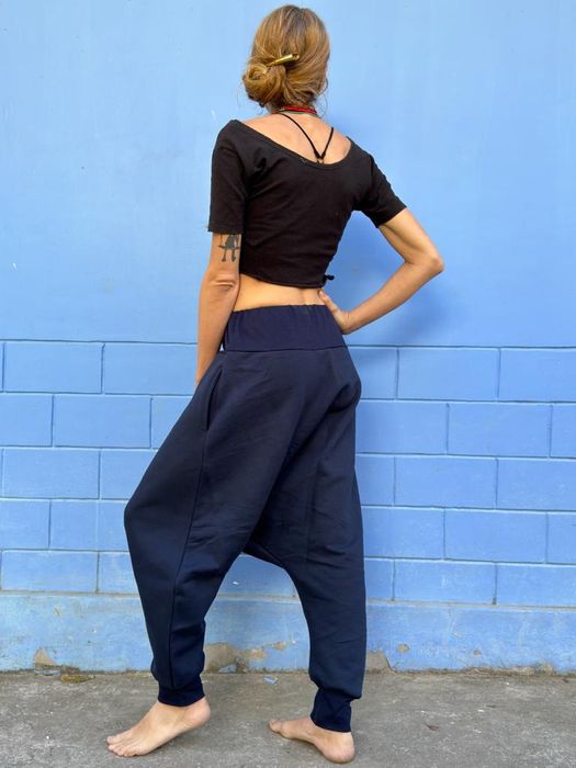 Szarawary dresowe niebieskie