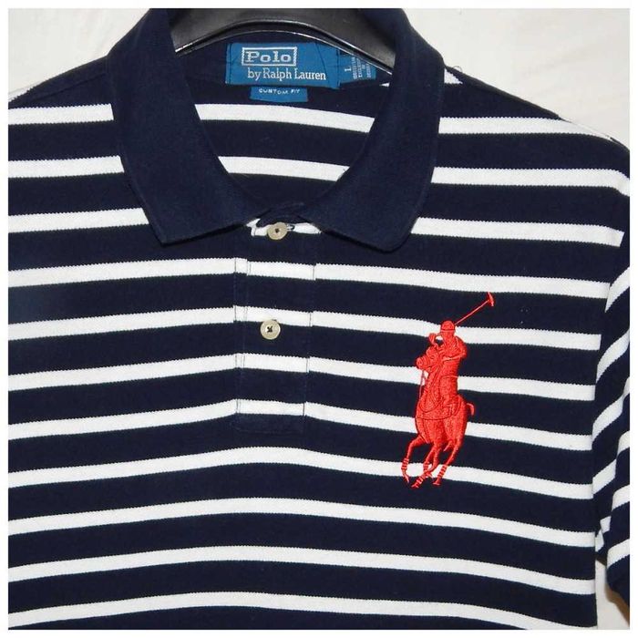 Винтажная рубашка поло из хлопка пике POLO RALPH LAUREN (Big Pony/3)