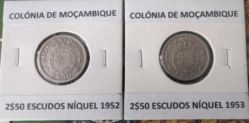 Moedas Portuguesas 2$50 Escudos da Ex Colónia Ultramarina Moçambique