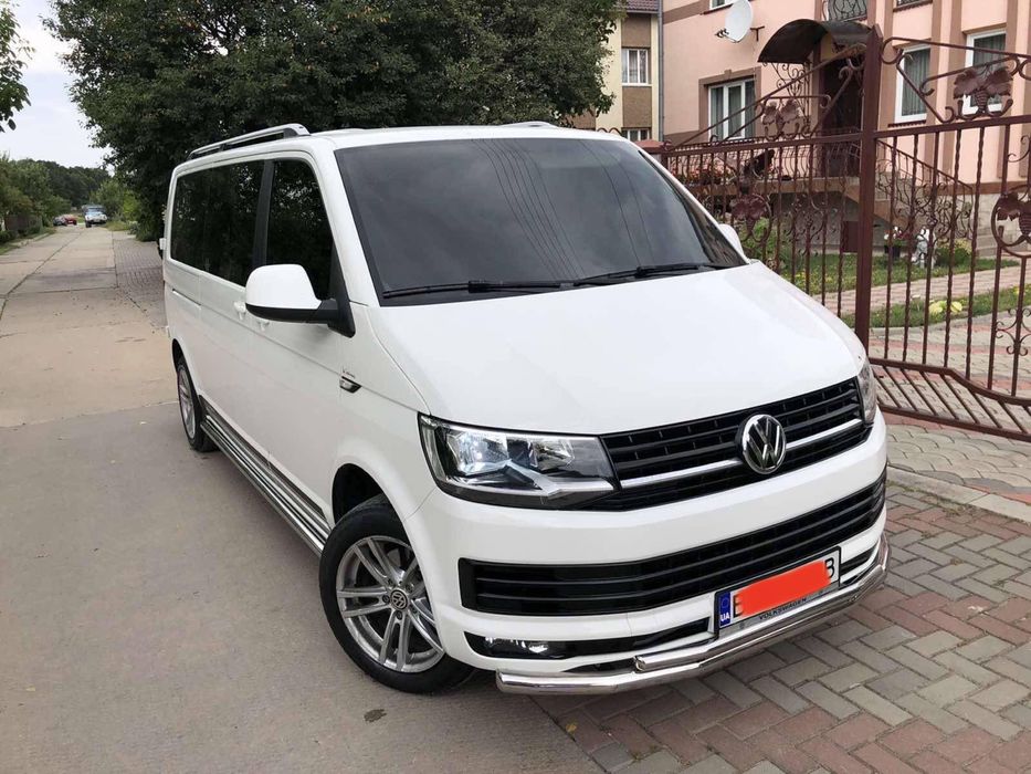 Кенгурятник для Volkswagen T5•Пороги•Подножки•Защита бампера•Хром•Дуги