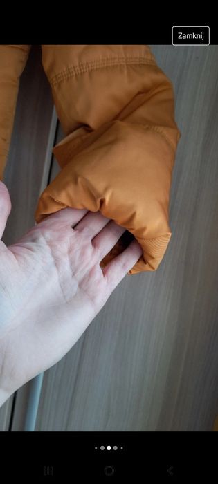 Miodowa kurtka puchowa ciepła zimowa medicine