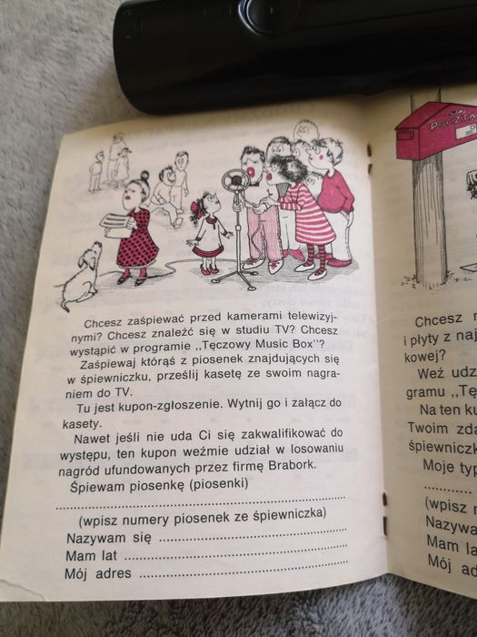 Tęczowy Music box. Przeboje dla dzieci, śpiewnik. Lata 90-te