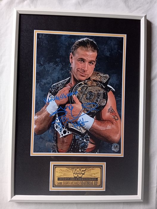 Moldura WWF - Shawn Michaels com Autógrafo (A4)