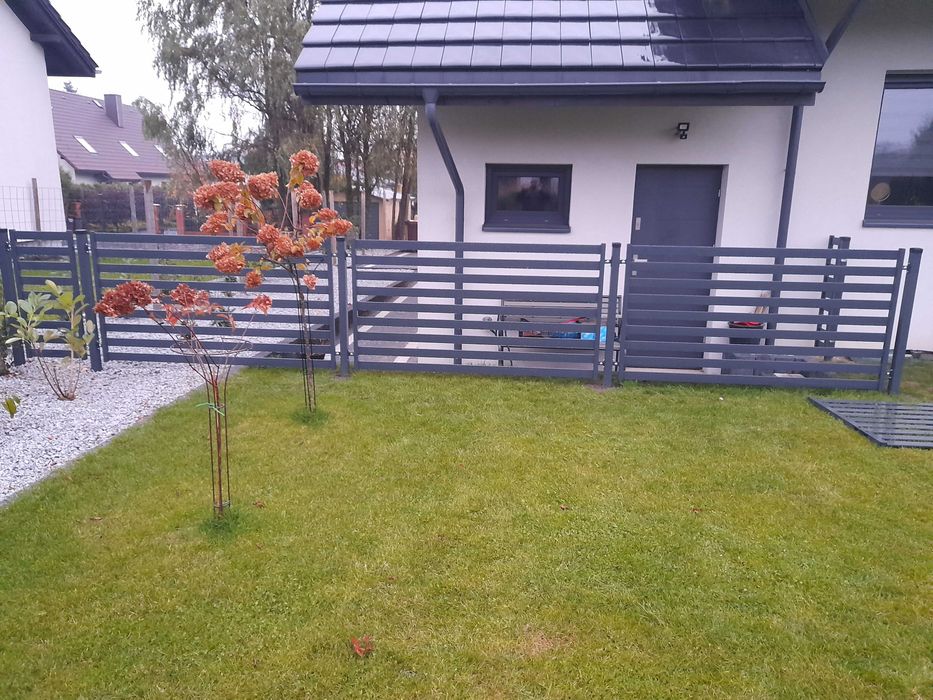 Brama przesuwna, ogrodzenia palisadowe, bramy,  ogrodzenia panelowe