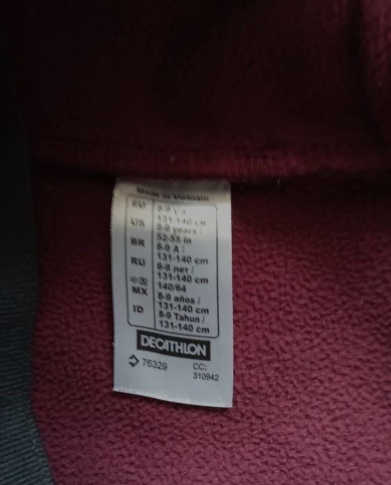 Softshell quechua 131 140 kurtka jesienna przejściowa Decathlon i