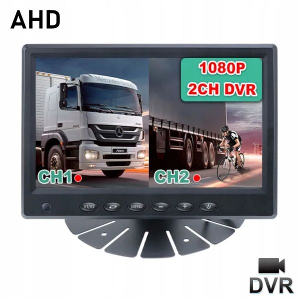 MONITOR 7" 2x Kamera AHD DVR 1080p 7 cali do Busa Tira Kampera Koparki