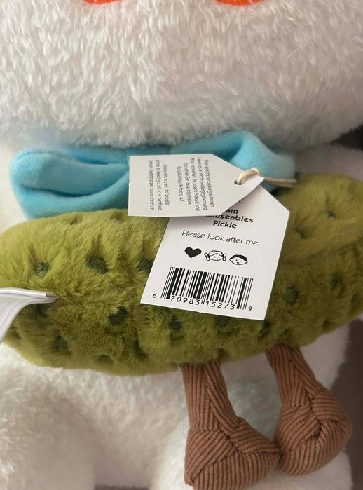 Ogórek kiszony pickle bag charm brelok jellycat