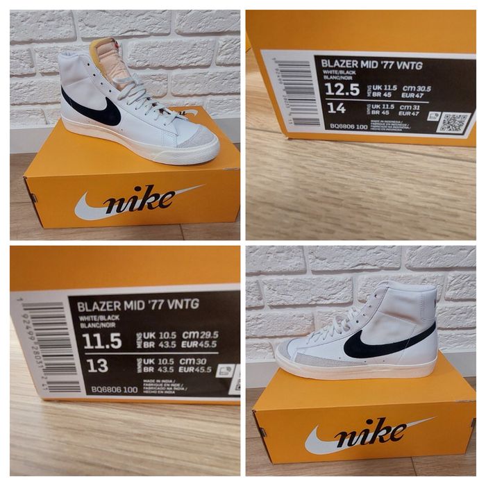 Nike Blazer на наш 45 розмір us 12,5 та 44 розмір 11,5 розмір