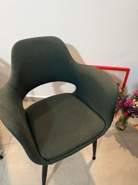 2 Poltronas Verdes em Linho + Almofadas | Muito Bom Estado | Lisboa