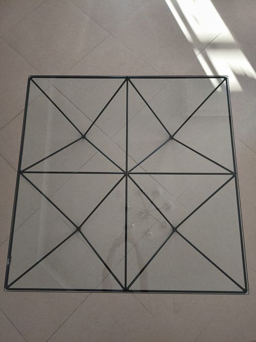 Mesa de Centro Quadrada Estilo Alanda (Inspiração Paolo Piva) 120x120