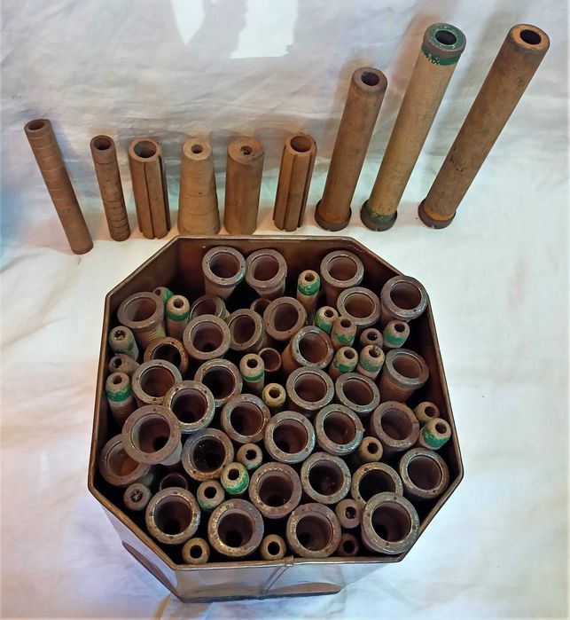 Canelas Carretéis Fiação Madeira Antigos