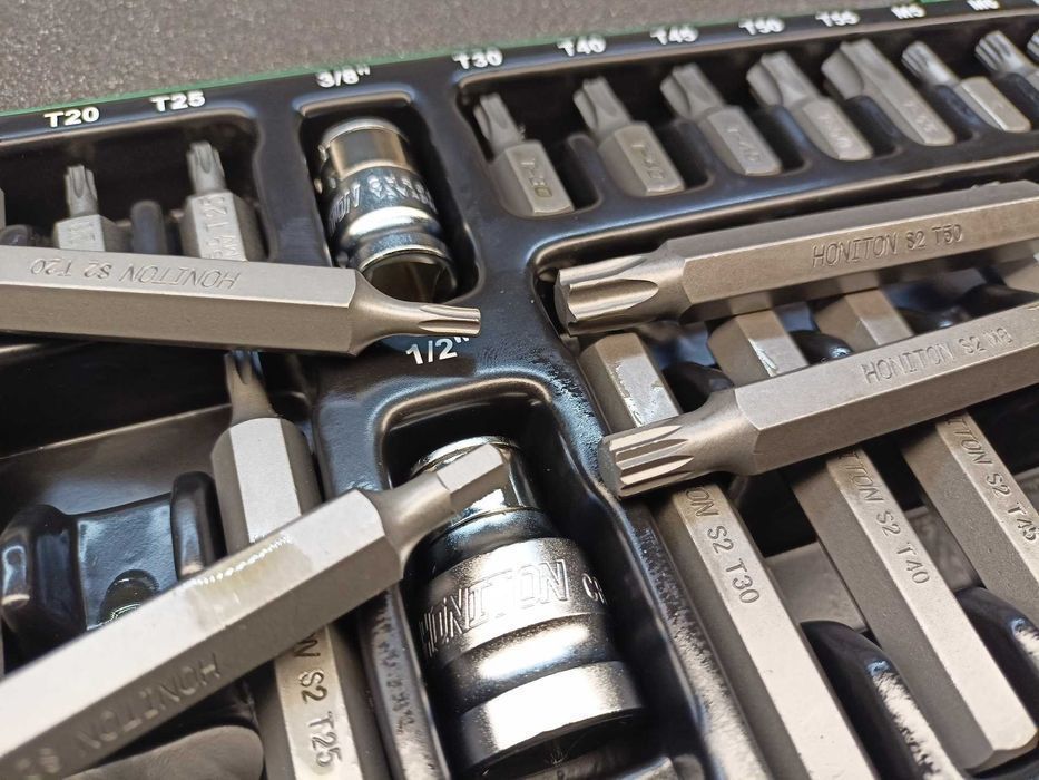 zestaw bitów Bity klucze torx, spline, imbus, bity 40el. ze stali S2