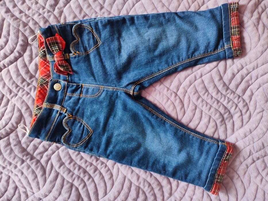 Джинси утеплені на дівчинку 74 розмір