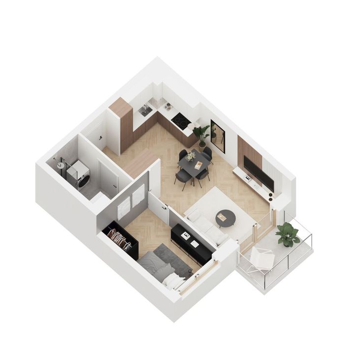 Nowe, 2 pokoje na Zaciszu (30,62m2 + piwnica), bez podatku