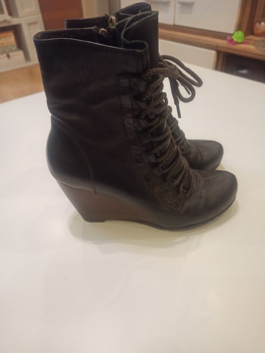 Skórzane botki Ryłko rozmiar 36