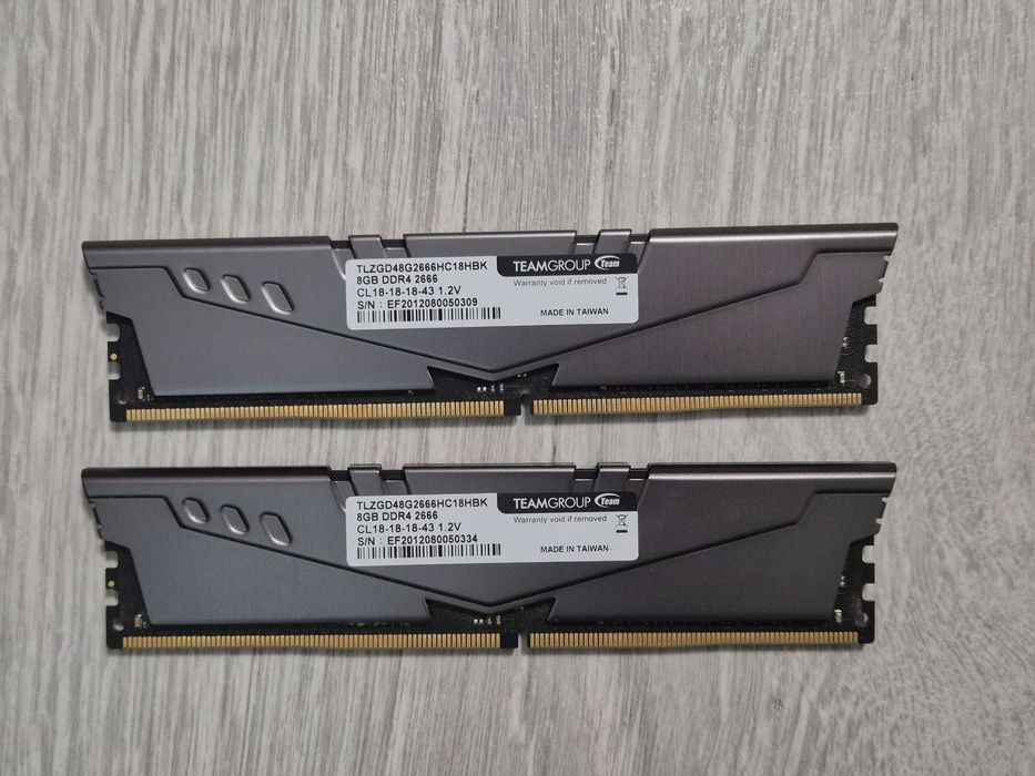пам'ять DDR4 16GB Kit (2x8) 2666MHz Team T-FORCE