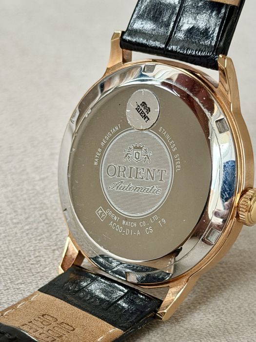 Orient Bambino V2 FER24008B0 Automatic – czarna tarcza – różowe złoto