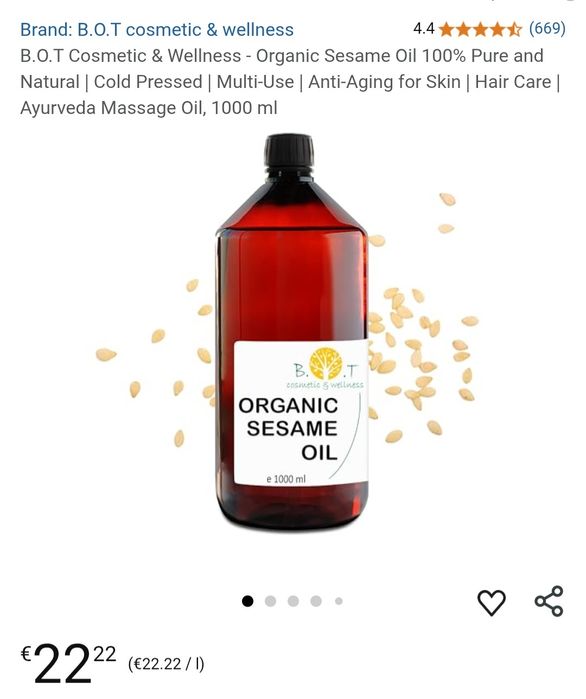 Olej sezamowy 5l cosmetic wellness