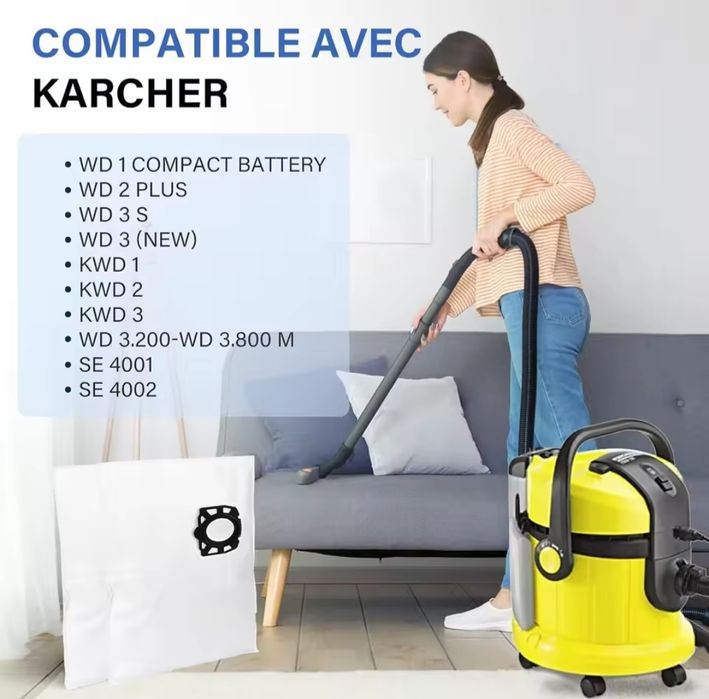 Мішки  фільтр мішок для пилососа Karcher WD3 Мешок мешки для пылесоса WD3