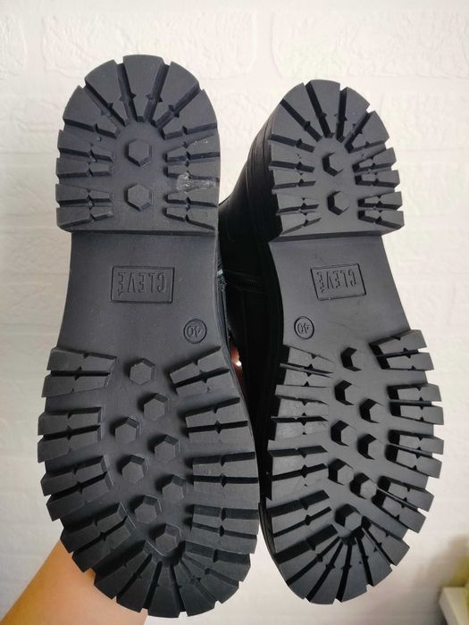 Buty sztyblety botki damskie Cleve 40 27,00cm czarne nubuk