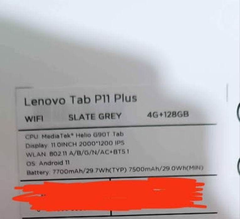 Tablet LeNovo  P11 Plus