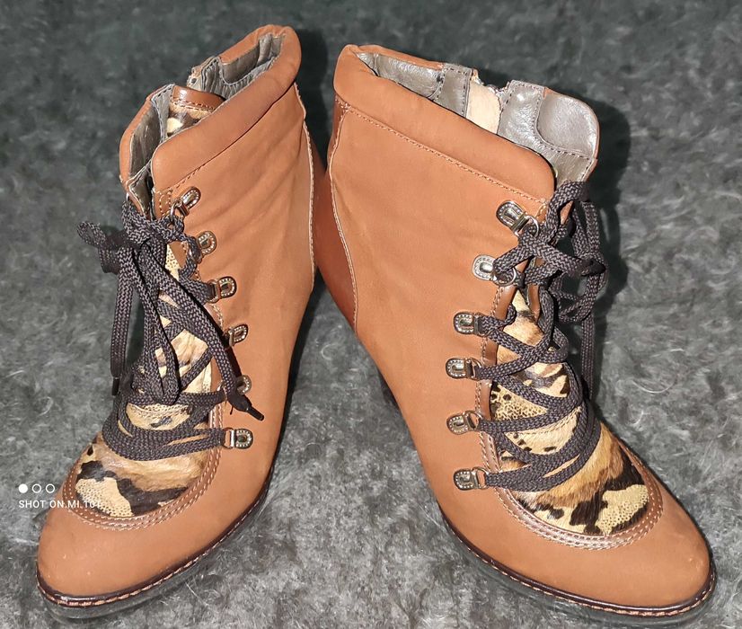 Красивые женские демисезонные ботинки, кожа, 38 р-р